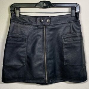Free People Vegan Leather Skirt